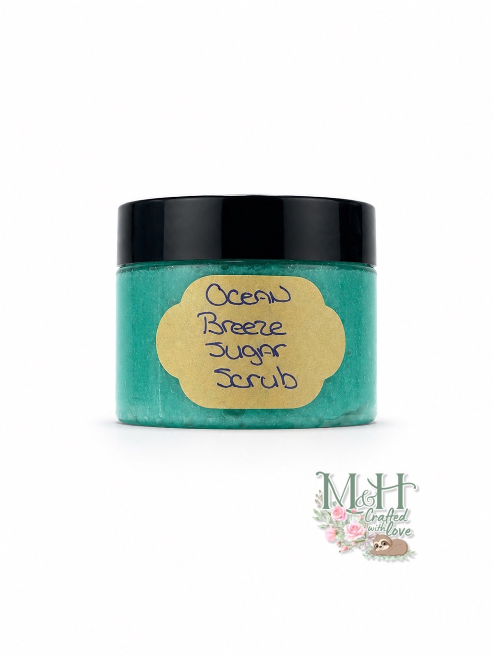 Ocean Breeze Sugar Scrub - Teal Exfoliating Body Scrub by M&H
